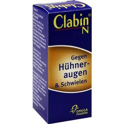 Blaue Verpackung für ein Mittel gegen Hühneraugen und Schwielen.